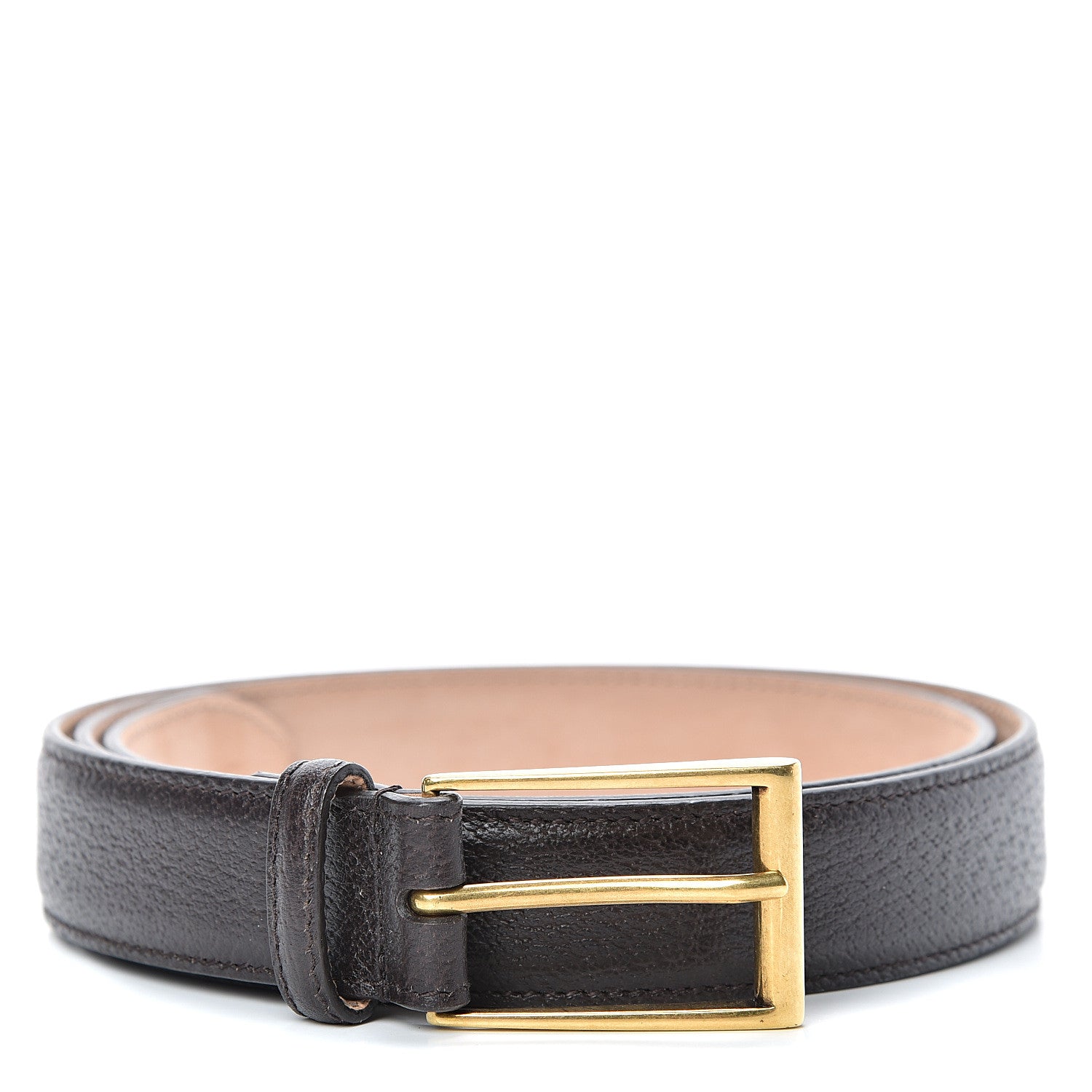 Gucci Textured Calfskin 30mm Belt 100 40 Dark Cocoa 1 of 5