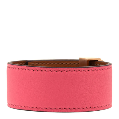 Hermes Swift Collier de Chien CDC 24 Bracelet T2 Rose Azalee 3 of 5