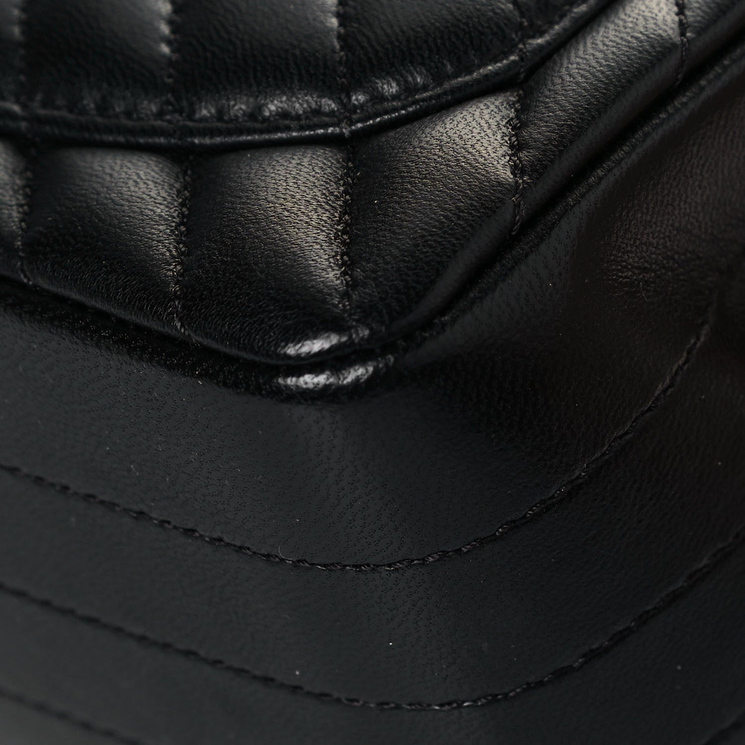 Chanel Lambskin Chevron Quilted Mini Square Flap Black 12 of 13