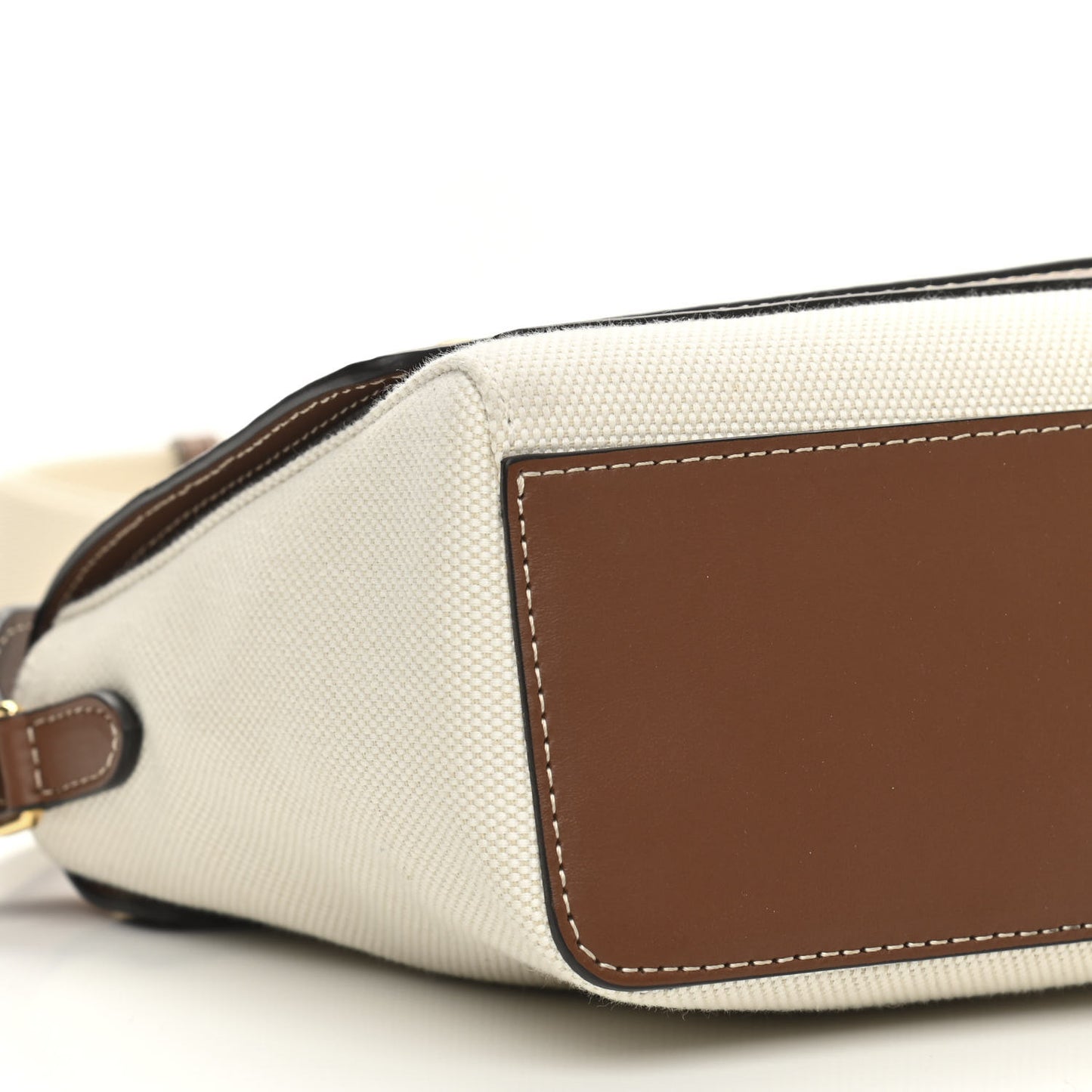 Canvas Horseferry Print Note Crossbody Bag Natural Tan