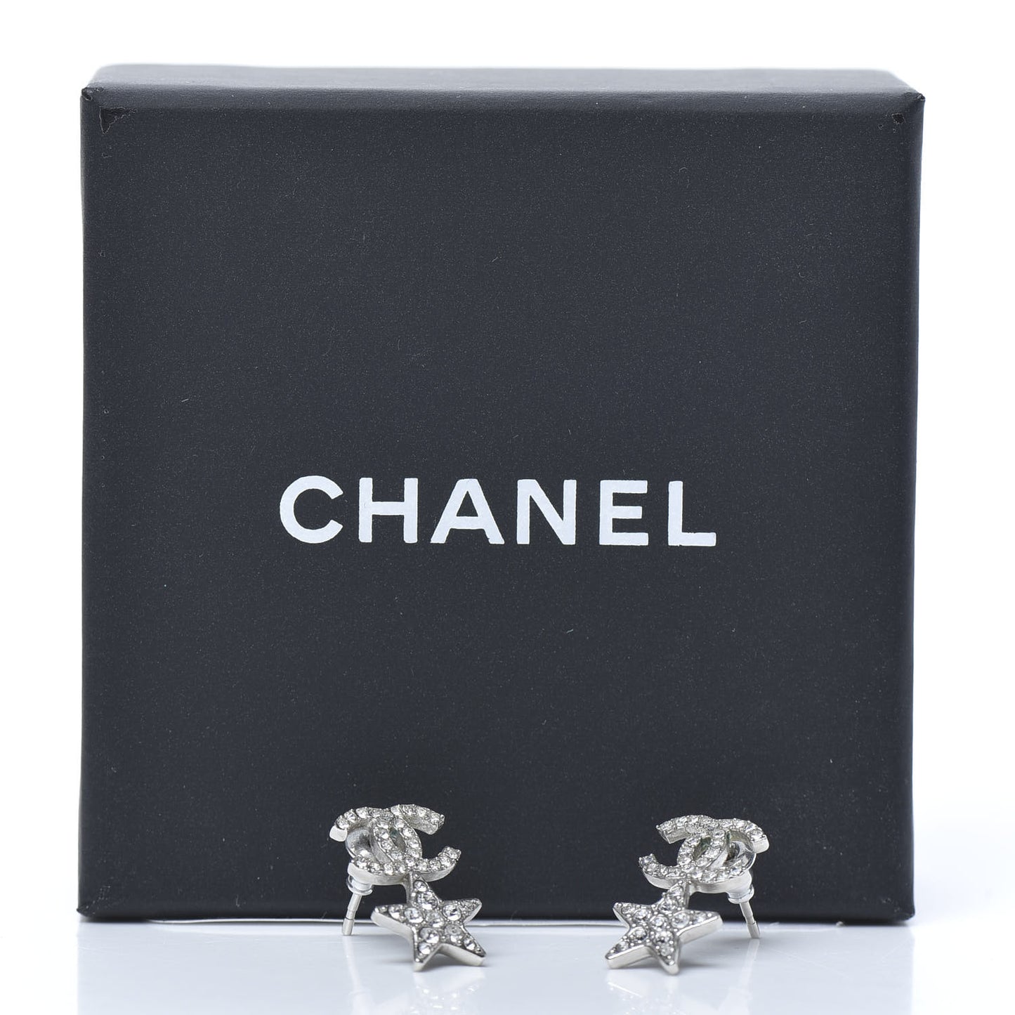 Crystal CC Starfall Drop Earrings Silver