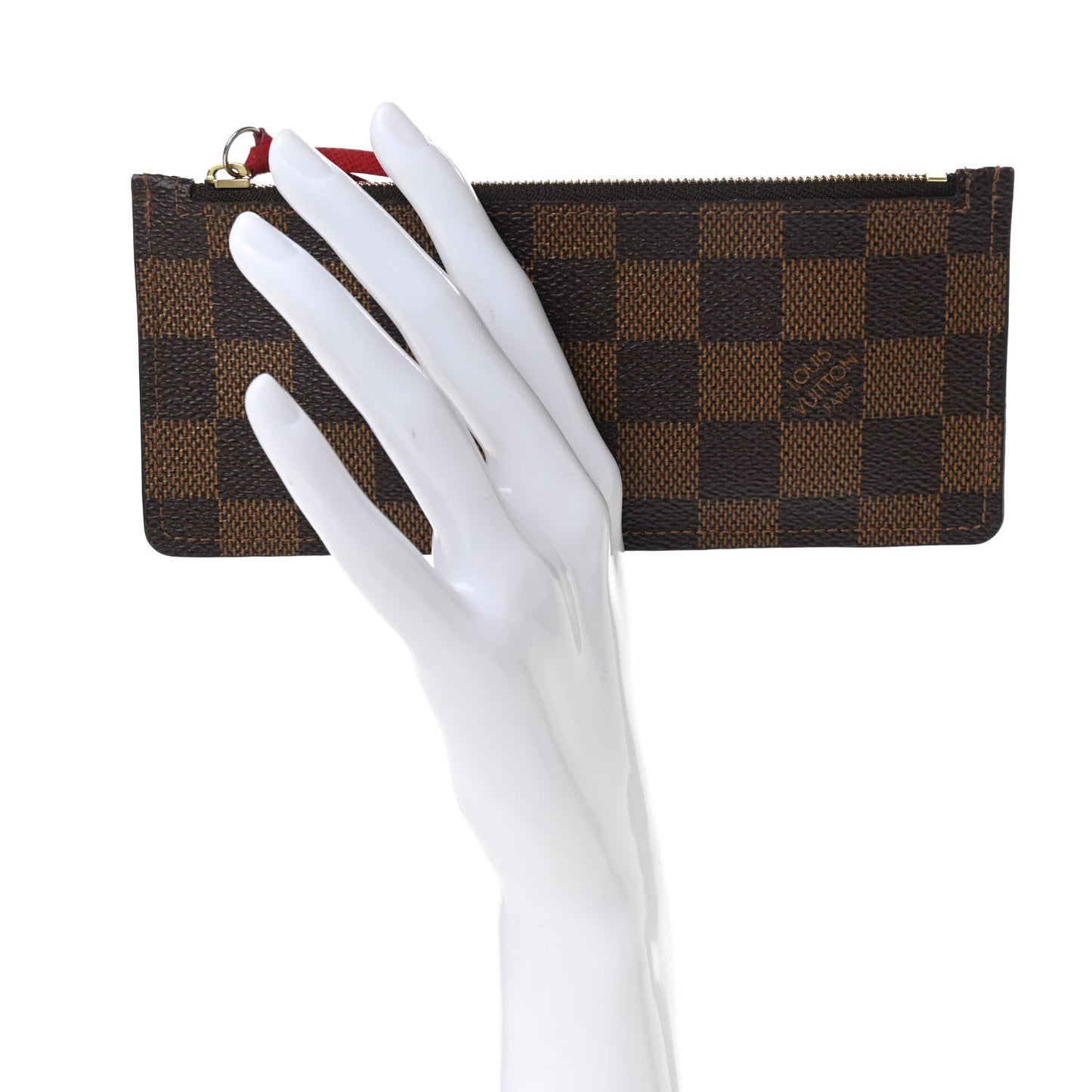 Damier Ebene Josephine Wallet Zippered Insert Red