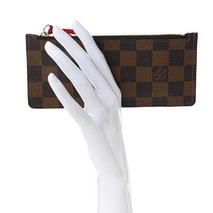 Louis Vuitton Damier Ebene Josephine Wallet Zippered Insert Red 2 of 6