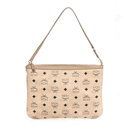 MCM Visetos Liz Shopper Tote Pouch Beige 1 of 11
