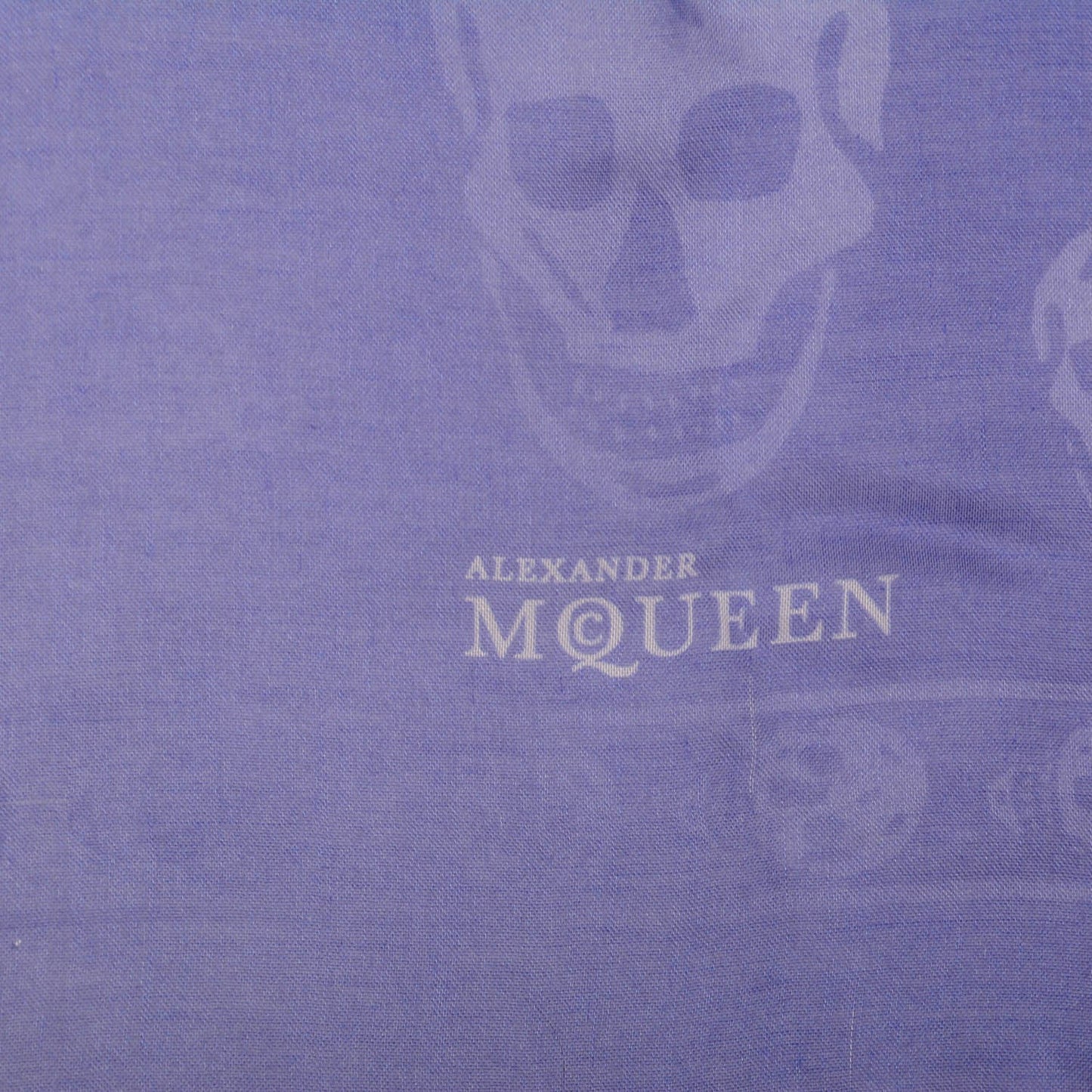 Modal Silk Degrade Skull Scarf Royal Blue White