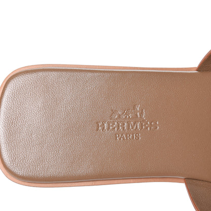 Hermes Calfskin Amore Sandals 37 White Naturel 9 of 11