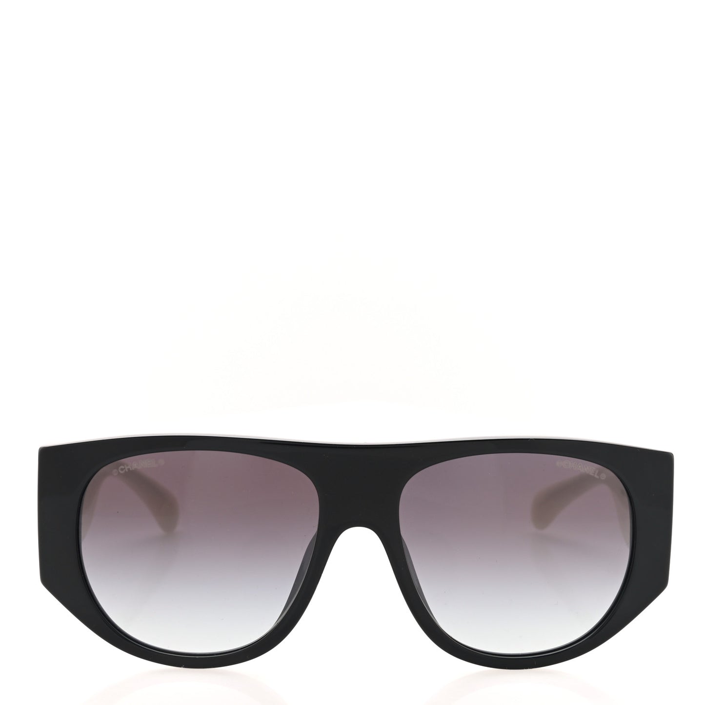 Acetate Quilted CC Pilot Sunglasses 71465 White Black