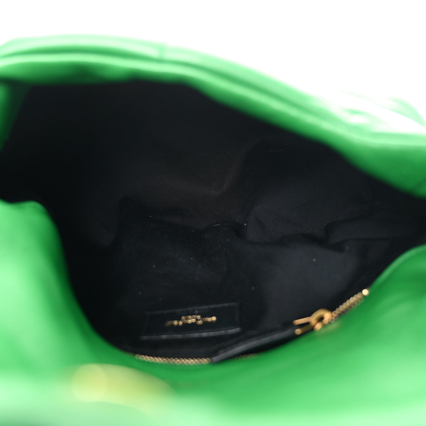 Lambskin Quilted Small Loulou Puffer Monogram Chain Satchel New Vert