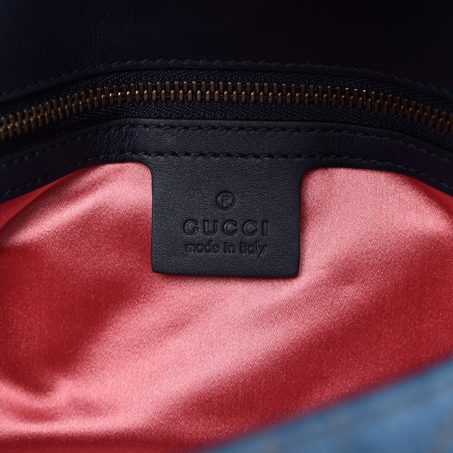 Gucci Denim Matelasse Pearl Studded Small GG Marmont Shoulder Bag Blue 8 of 10