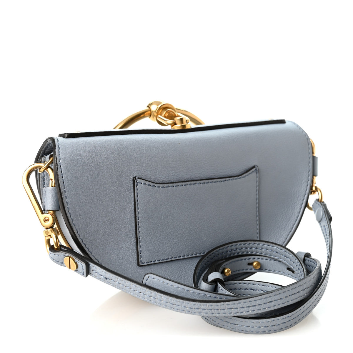 Chloe Calfskin Small Nile Bracelet Minaudiere Bag Washed Blue 3 of 9
