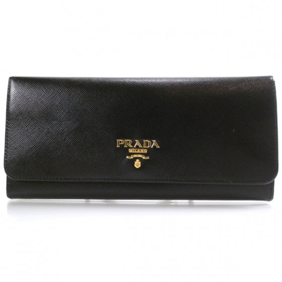Saffiano Long Wallet Black