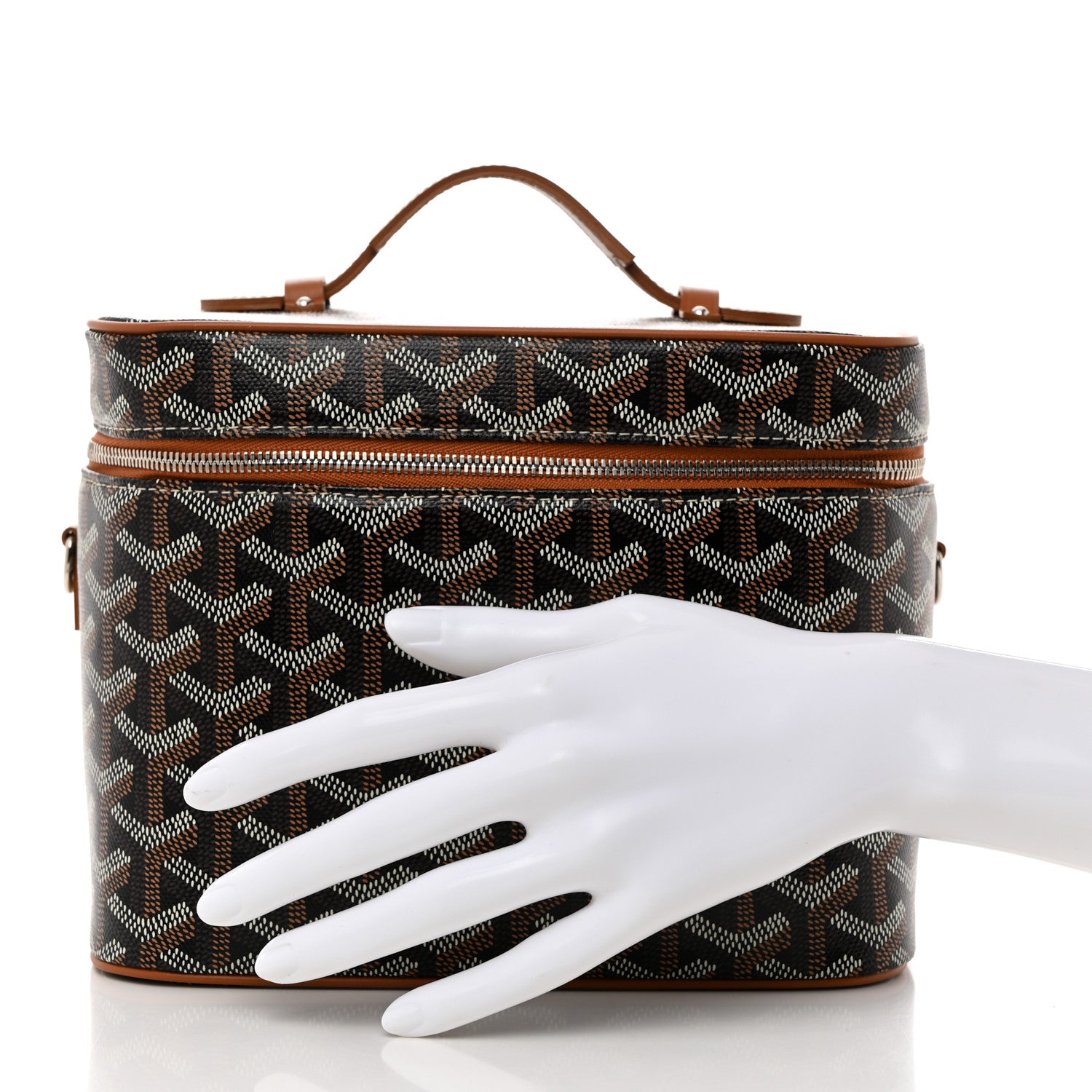 Goyard Goyardine Muse Vanity Case Black Gold 2 of 7