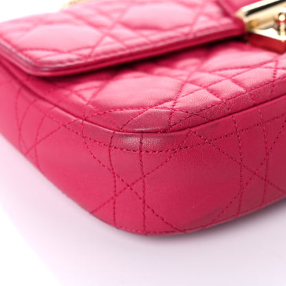 Christian Dior Lambskin Cannage Miss Dior Promenade Pouch Fuchsia 8 of 24