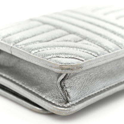 Prada Metallic Nappa Impunture Embellished Diagramme Mini Bag Cromo 10 of 14