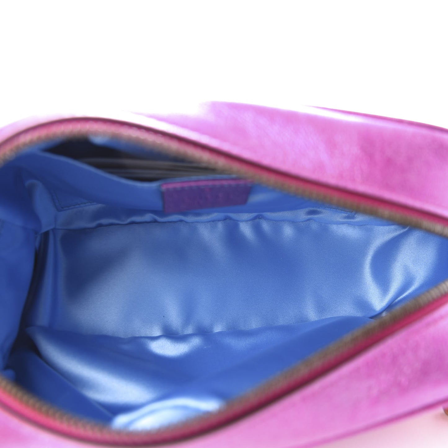 Laminated Nappa Matelasse Small GG Marmont Chain Shoulder Bag Fuxia Rosso Rosa