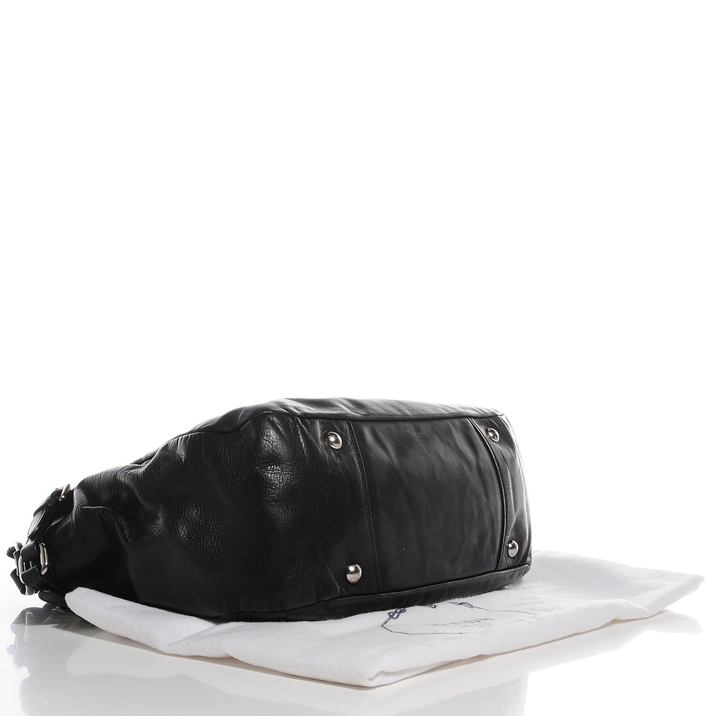 Soft Calf Two Pocket Hobo Nero Black
