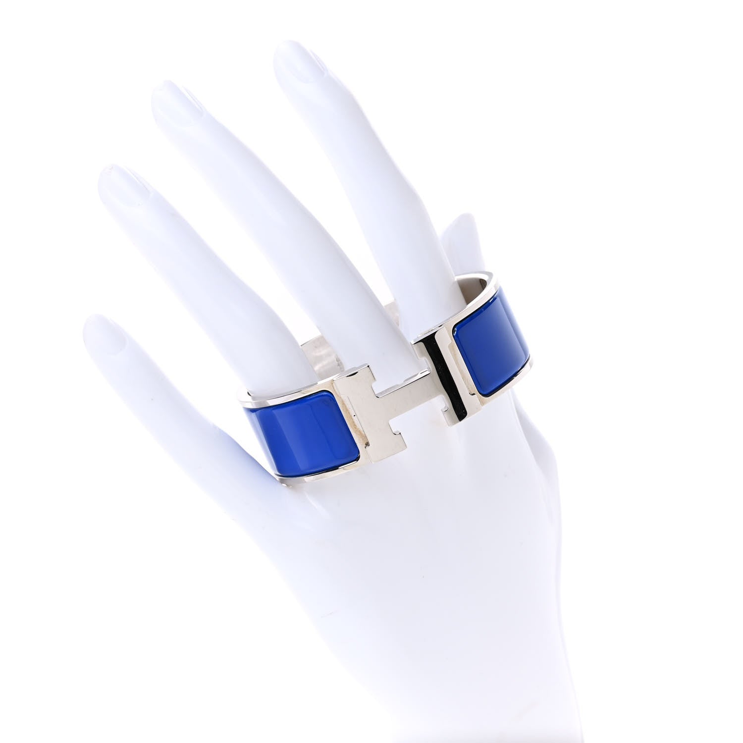 Hermes Enamel Wide Clic Clac H Bracelet Bleu Royal 2 of 5