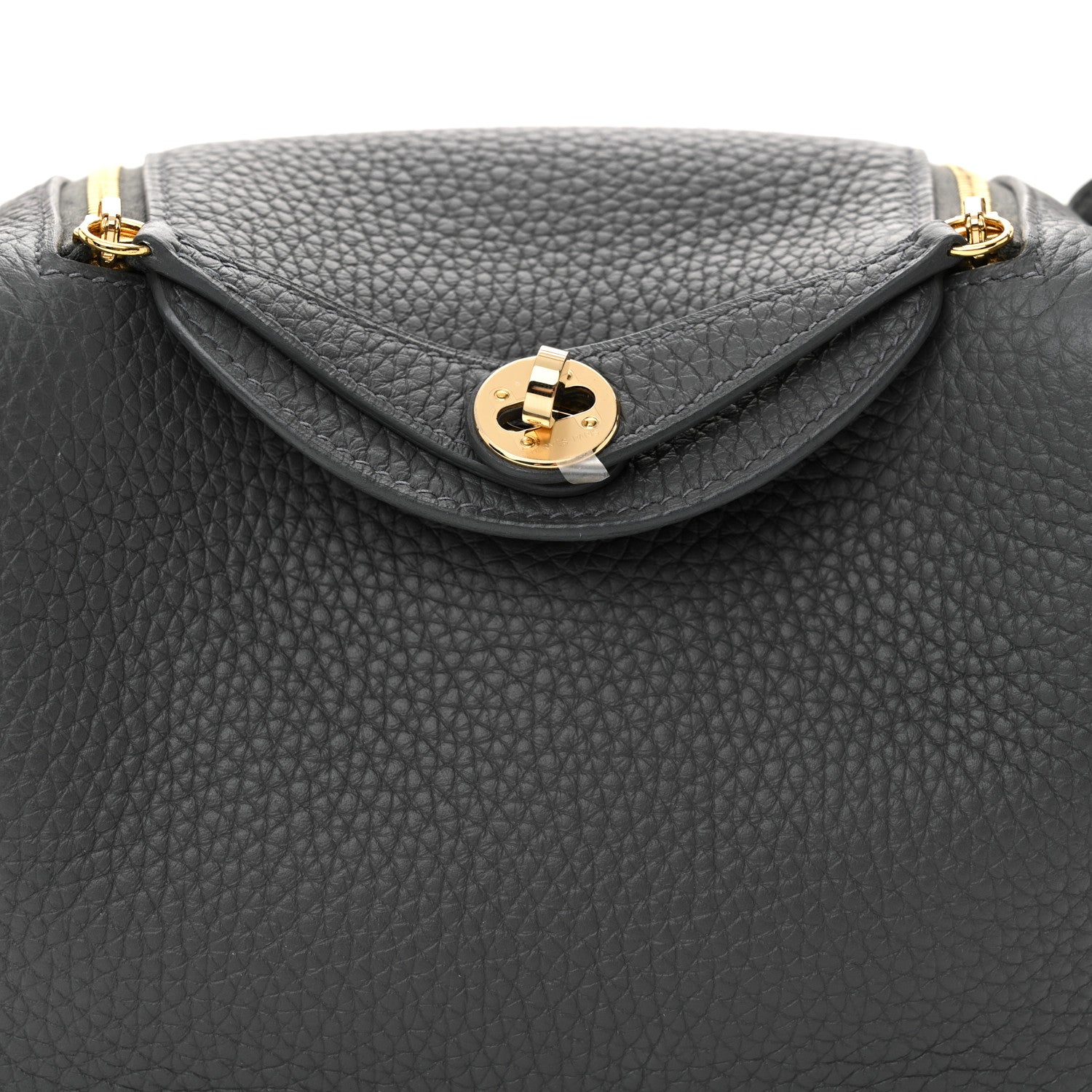 Hermes Taurillon Clemence Mini Lindy 20 Ardoise 8 of 11