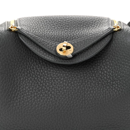 Hermes Taurillon Clemence Mini Lindy 20 Ardoise 8 of 11