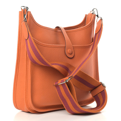 Hermes Taurillon Clemence Amazone Evelyne III PM Orange 3 of 18