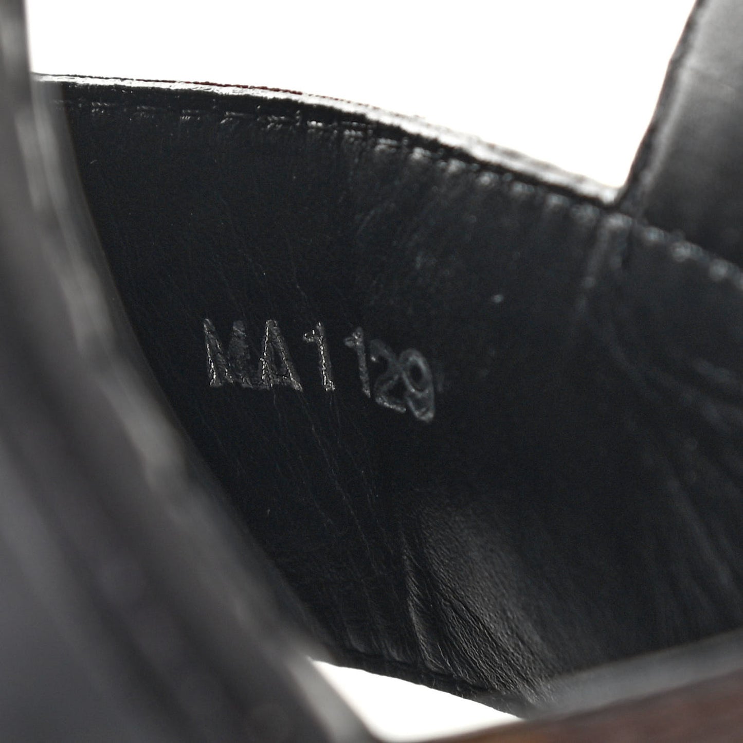 Patent Calfskin Monogram Star Trail Sandal 38 Black