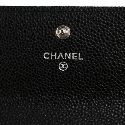 Chanel Caviar Quilted Large Gusset Flap Wallet Black 6 of 11