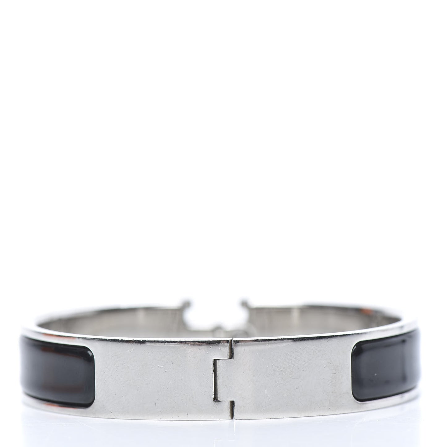 Enamel Narrow Clic Clac H Bracelet PM Black