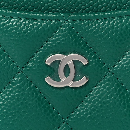 Chanel Caviar Quilted Card Holder Green 7 of 8