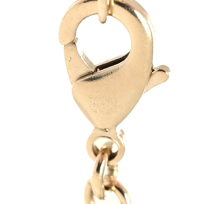 Chanel Metal Lambskin Crystal Double CC Short Necklace Black Gold 5 of 5