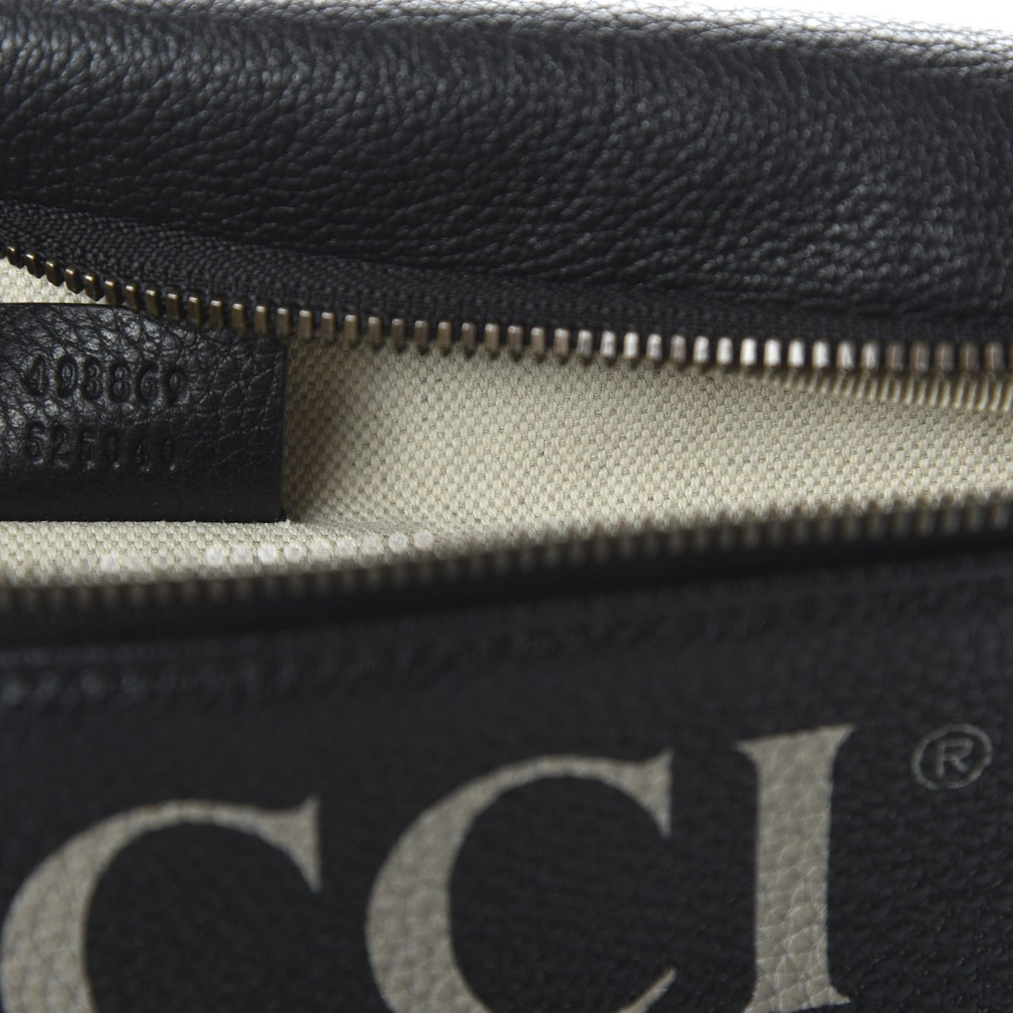 Grained Calfskin Logo Belt Bag Black