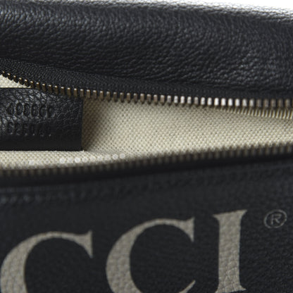 Gucci Grained Calfskin Logo Belt Bag Black 9 of 10