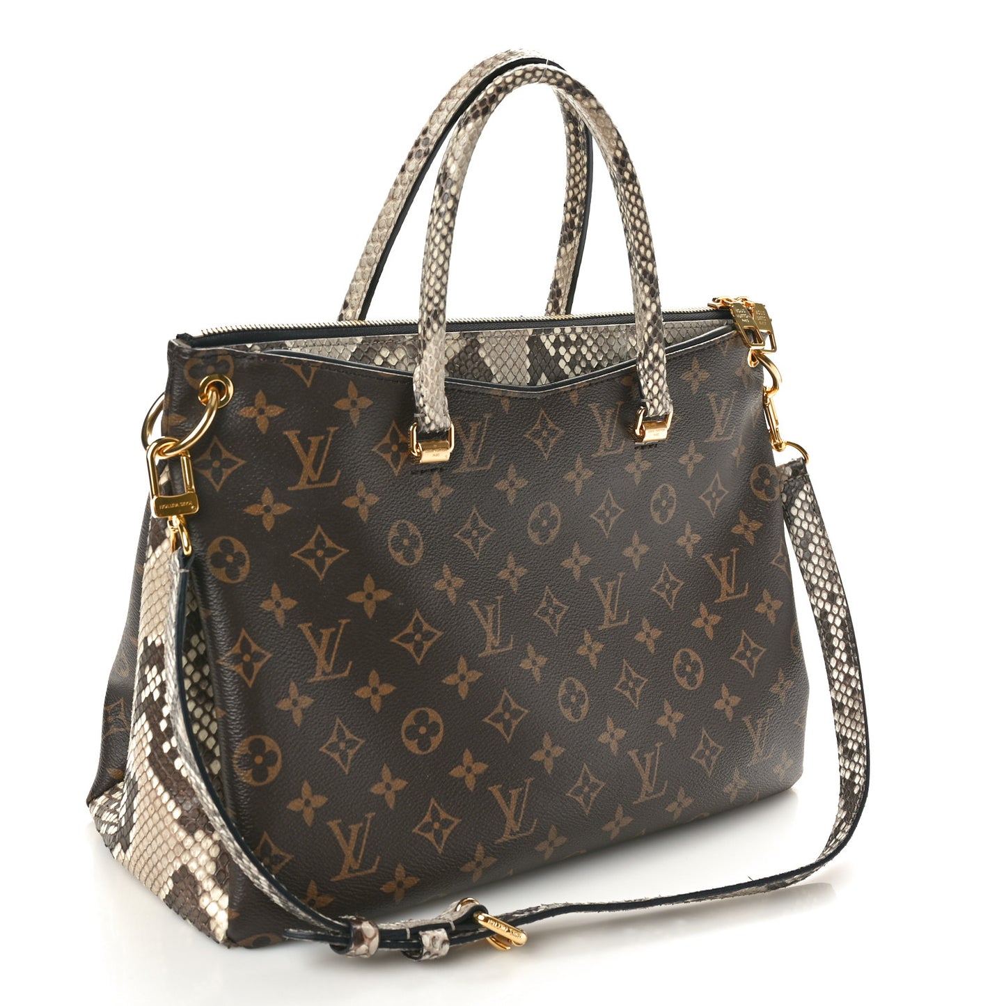 Snakeskin Monogram Pallas Black