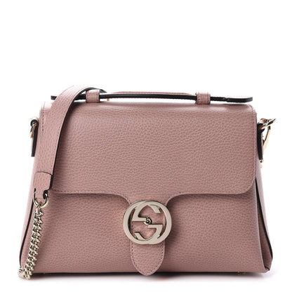 Gucci Dollar Calfskin Interlocking G Top Handle Shoulder Bag Soft Pink 1 of 10