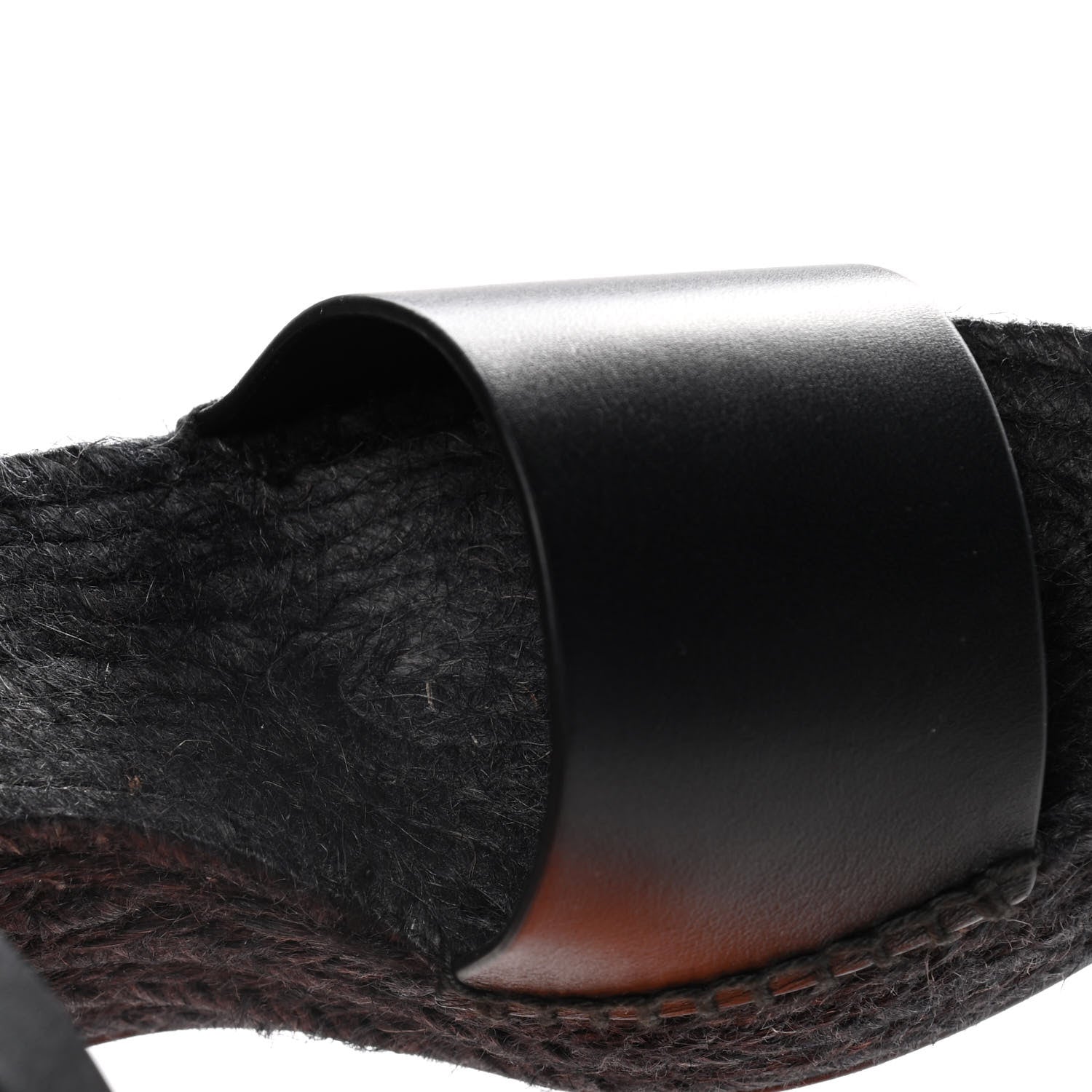 Hermes Calfskin Tipoli Espadrille Wedges 37 Black 13 of 14