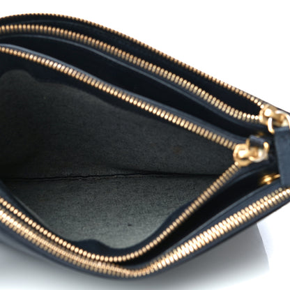 Celine Goatskin Large Trio Crossbody Bag Dark Blue 12 of 20