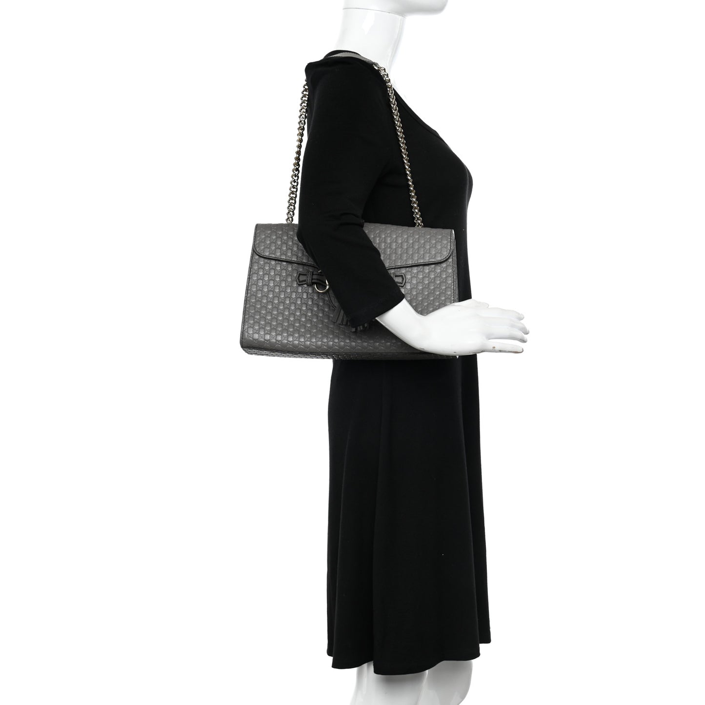 Soft Microguccissima Medium Emily Chain Shoulder Bag Loess