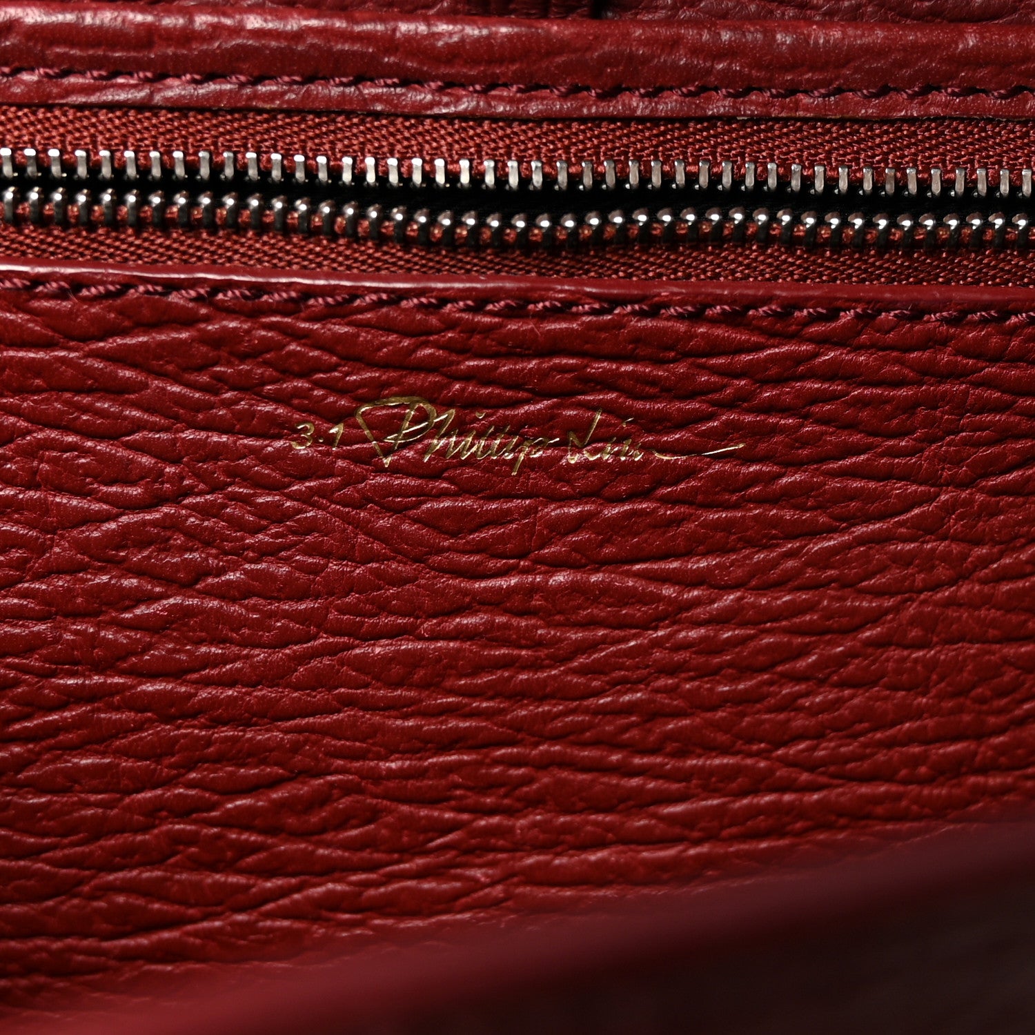 3.1 Phillip Lim Textured Calfskin Medium Pashli Satchel Burgundy 6 of 9