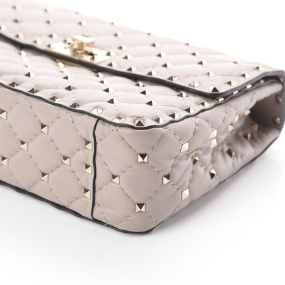 Valentino Garavani Lambskin Medium Rockstud Spike Shoulder Bag Poudre 6 of 7
