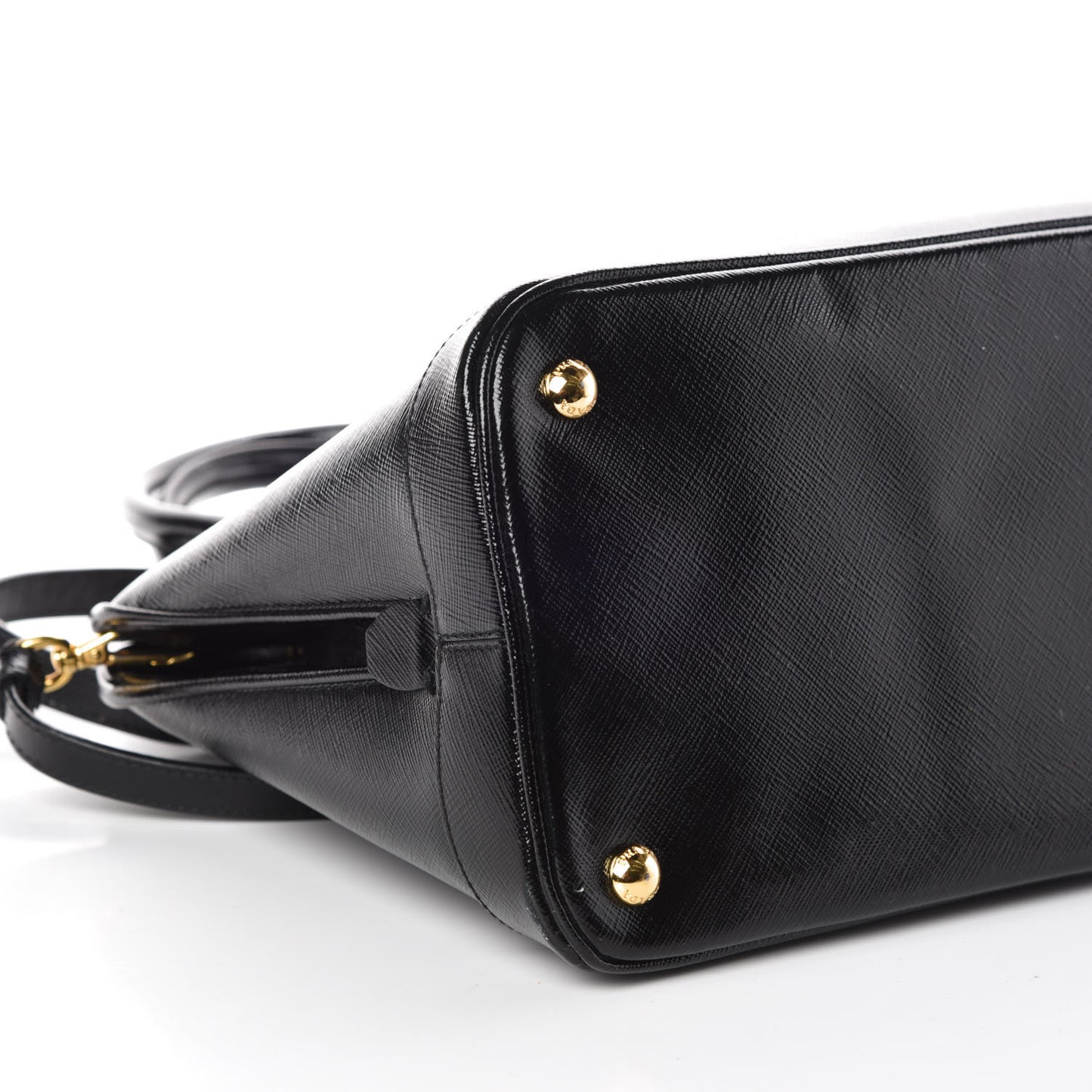 Saffiano Vernice Open Promenade Tote Black