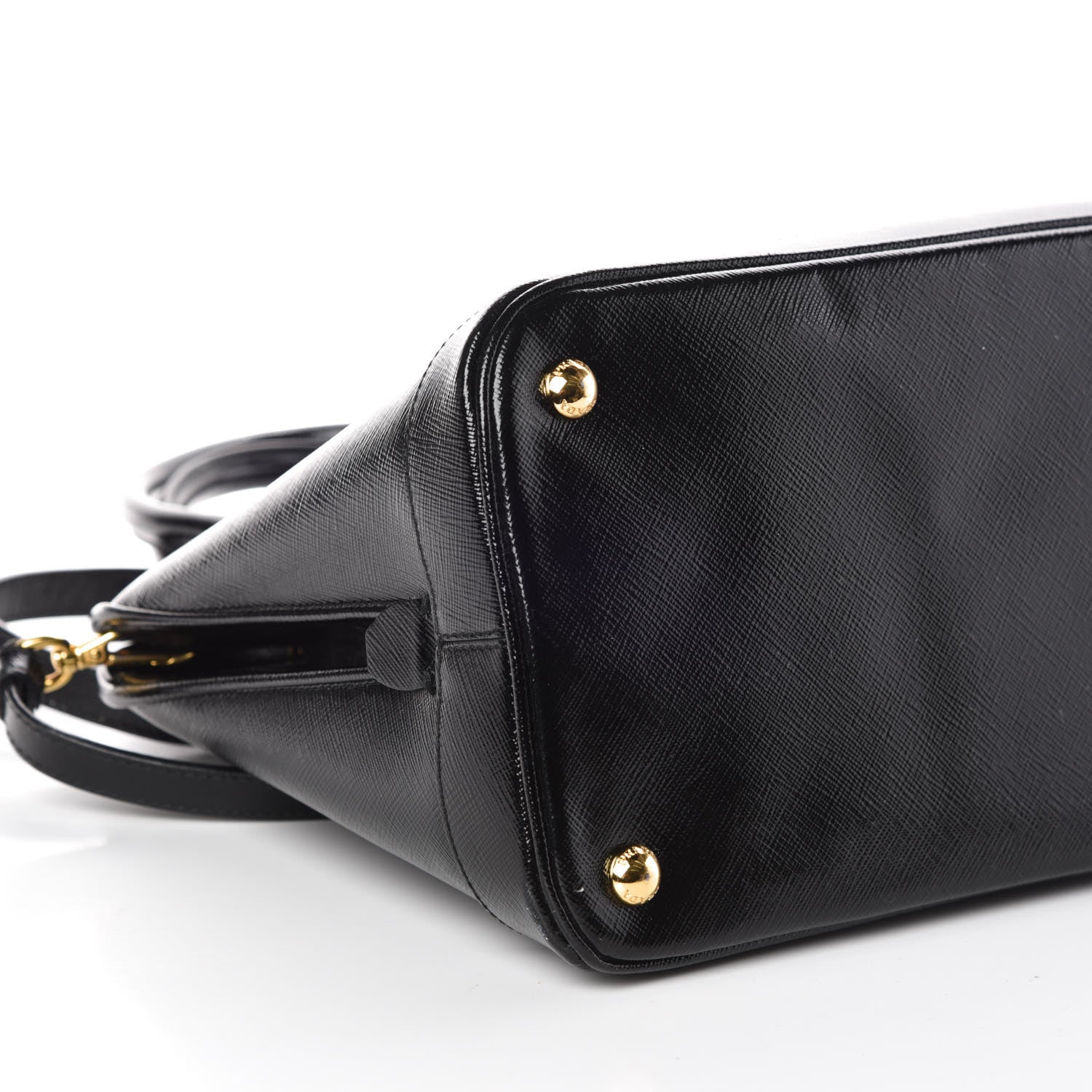 Prada Saffiano Vernice Open Promenade Tote Black 5 of 8