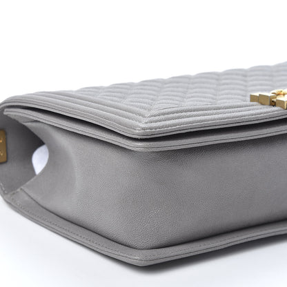 Chanel Caviar Quilted New Medium Boy Flap Grey 5 of 9