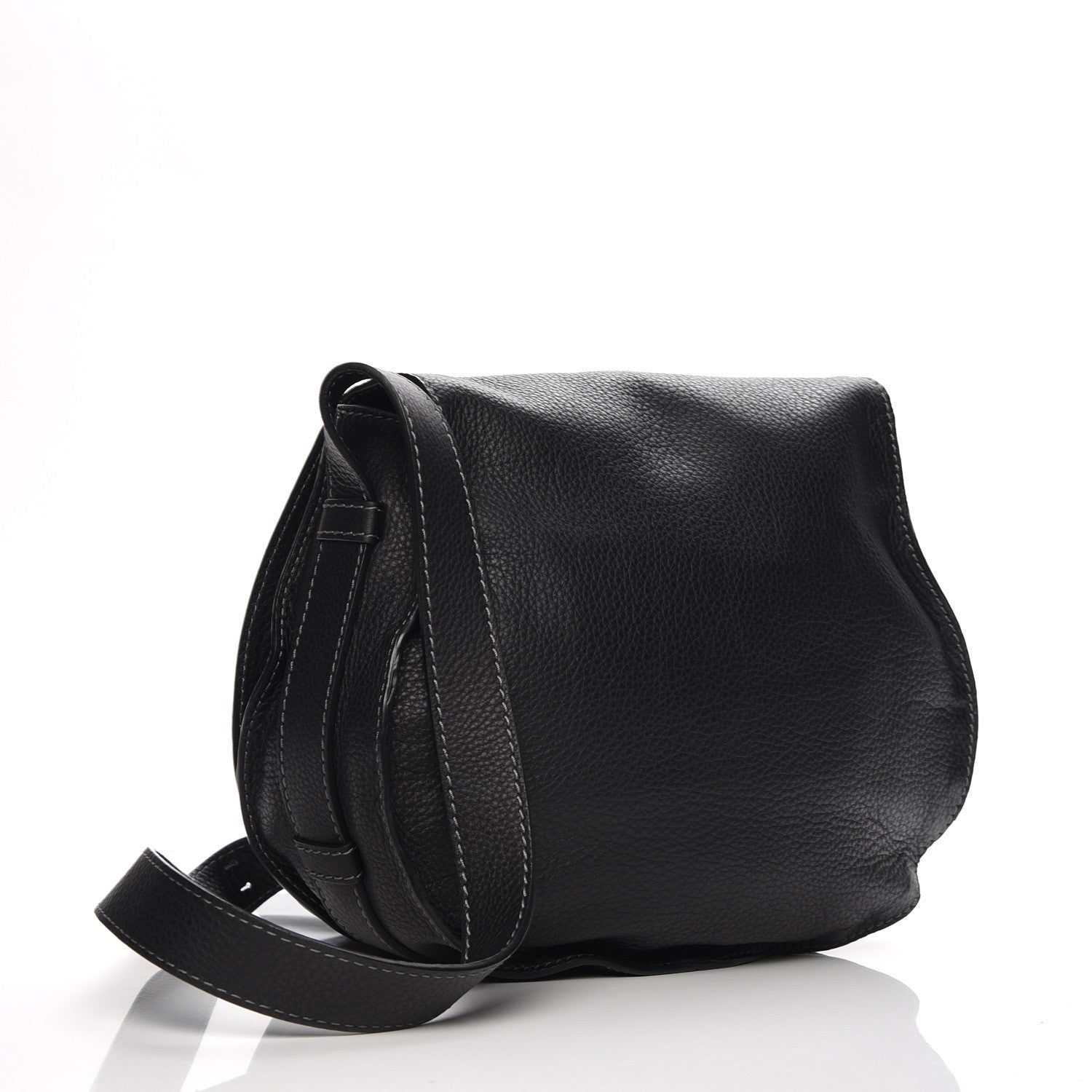 Chloe Calfskin Medium Marcie Round Crossbody Bag Black 3 of 8