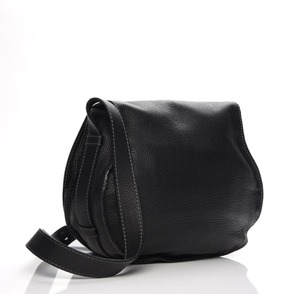 Chloe Calfskin Medium Marcie Round Crossbody Bag Black 3 of 8