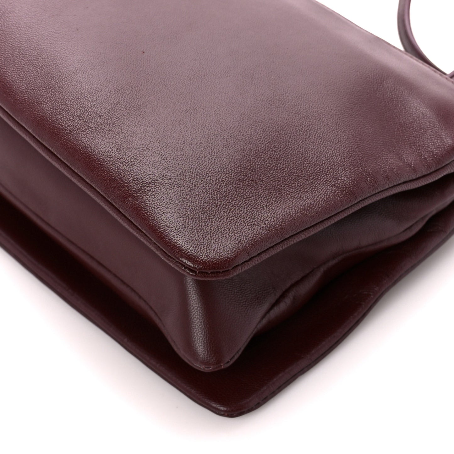 Smooth Lambskin Small Trio Crossbody Bag Burgundy