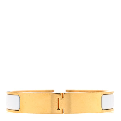 Hermes Enamel Narrow Clic Clac H Bracelet PM White 3 of 4