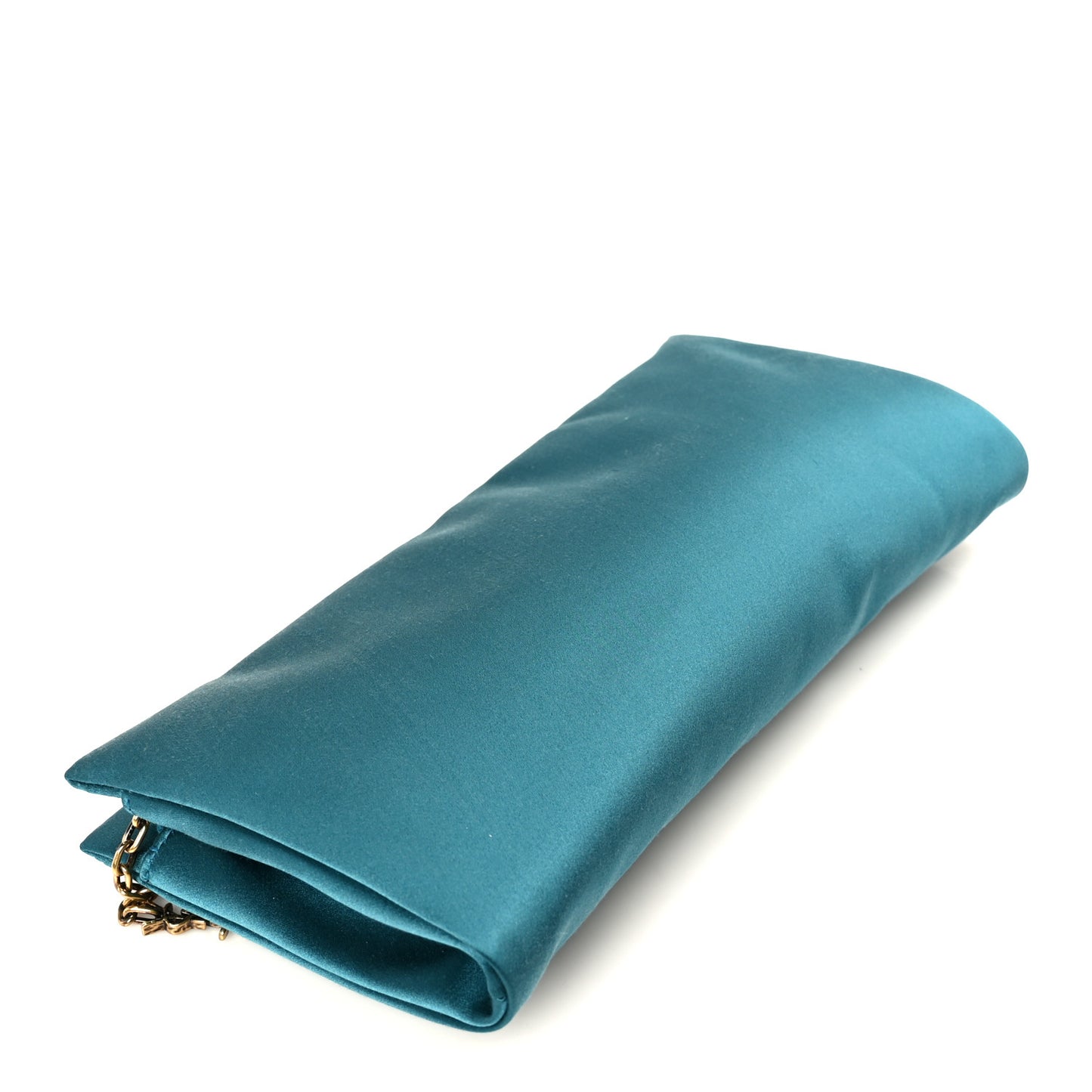 Satin Evening Soft Clutch Turchese
