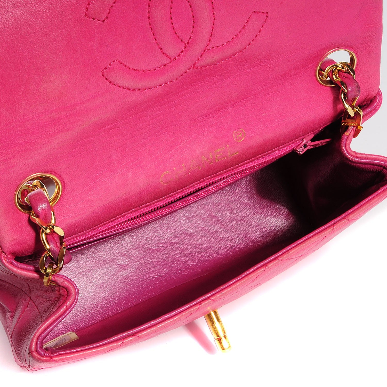 Chanel Lambskin Quilted Mini Square Flap Pink 5 of 8