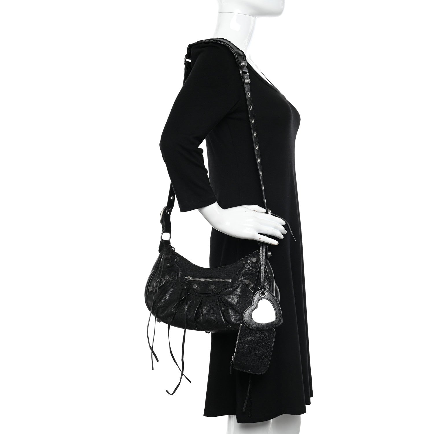 Balenciaga Agneau Arena Small Le Cagole Shoulder Bag Black 2 of 11