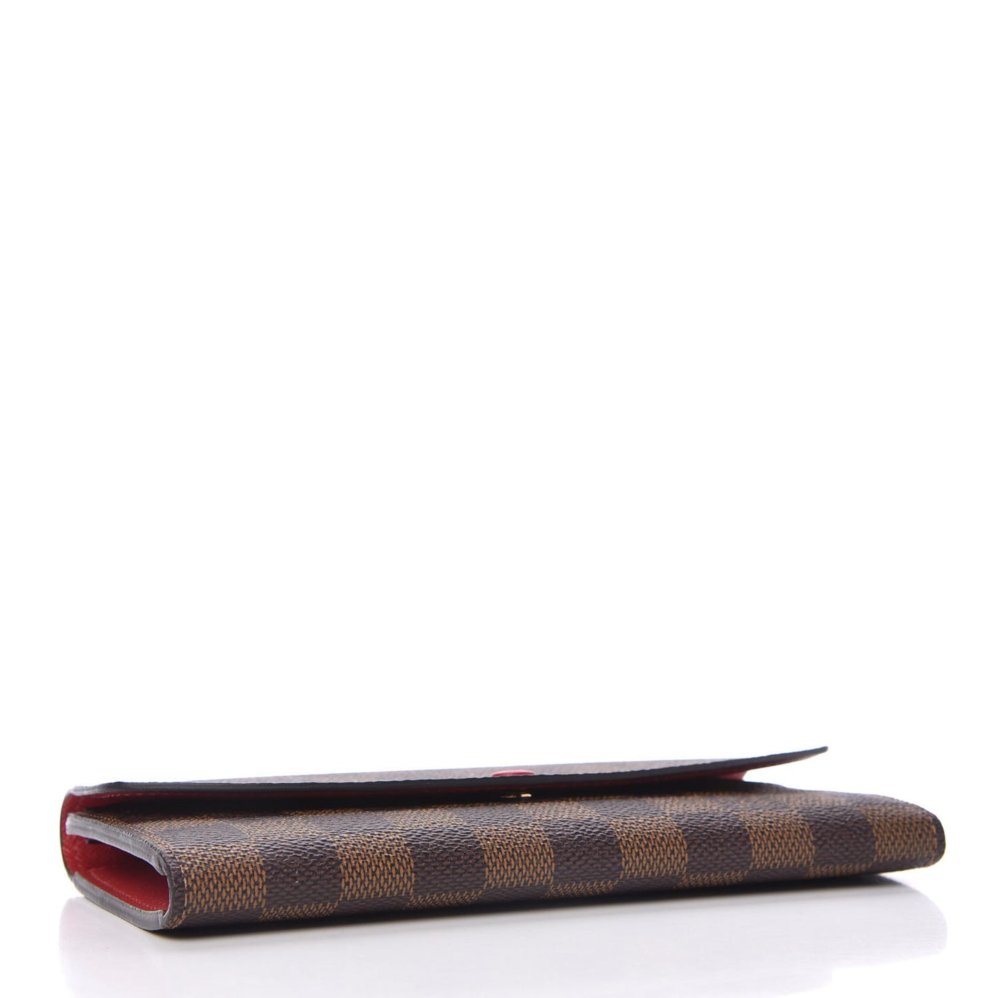 Damier Ebene Emilie Wallet Red