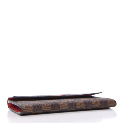 Louis Vuitton Damier Ebene Emilie Wallet Red 4 of 10